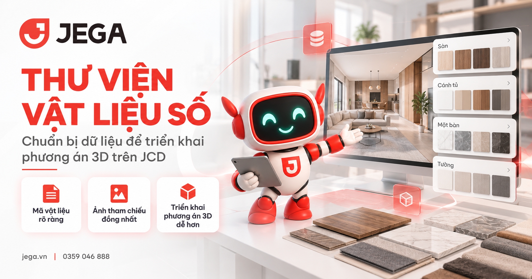 Thư viện vật liệu số: Cách chuẩn bị dữ liệu để triển khai phương án trên JCD