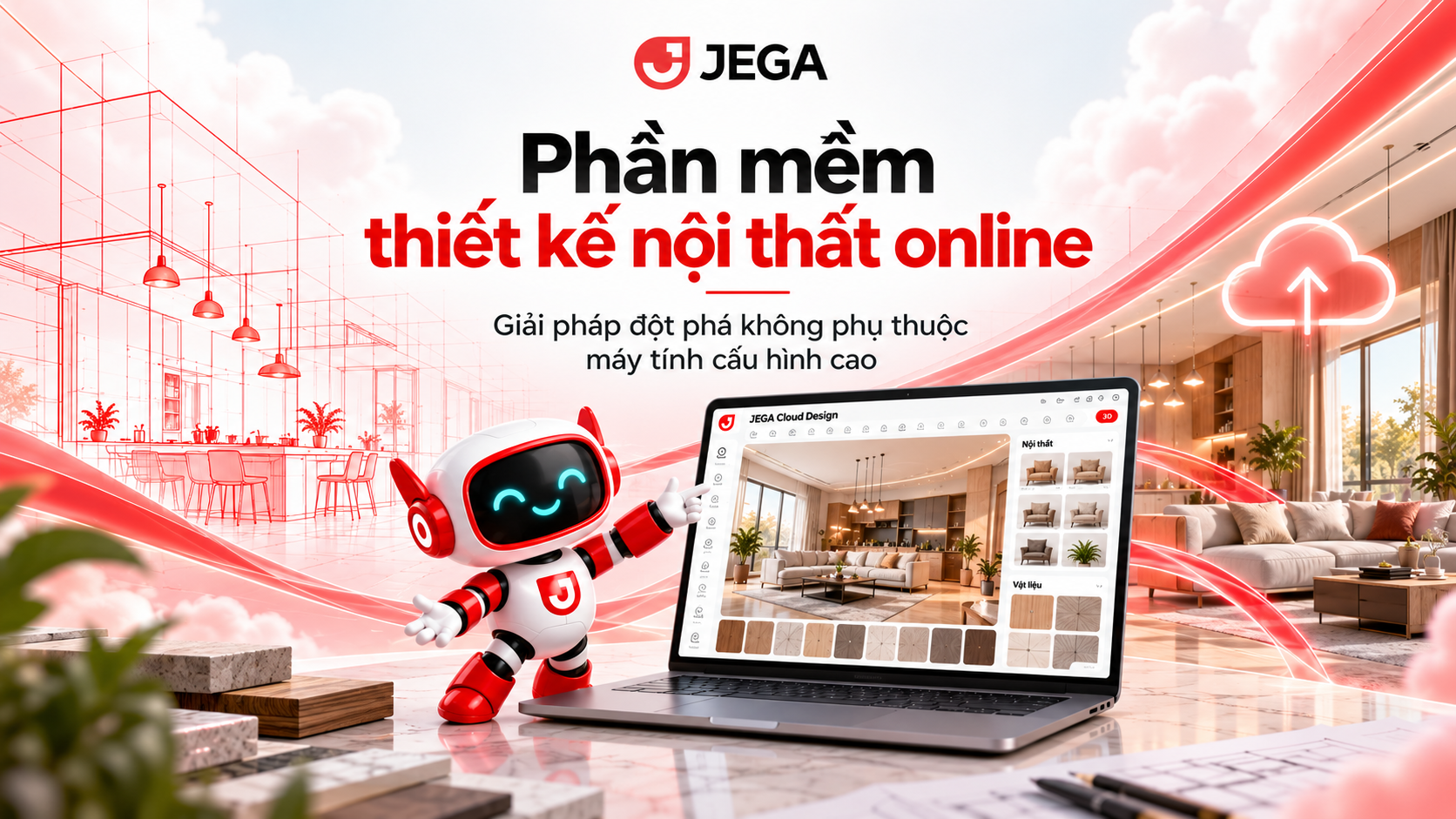 Phần mềm thiết kế nội thất online: Render 4K không cần máy tính khủng