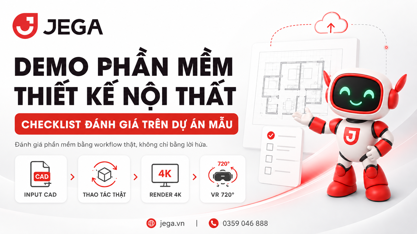 Demo phần mềm thiết kế nội thất: Checklist đánh giá trên dự án mẫu