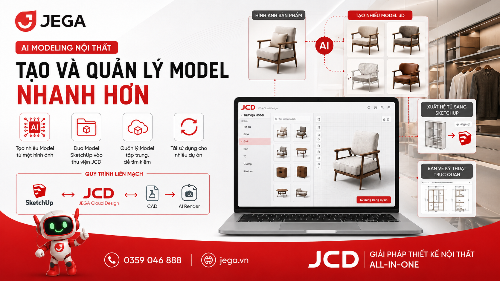Jega Cloud Design: AI Modeling giúp doanh nghiệp xây dựng thư viện Model nhanh hơn