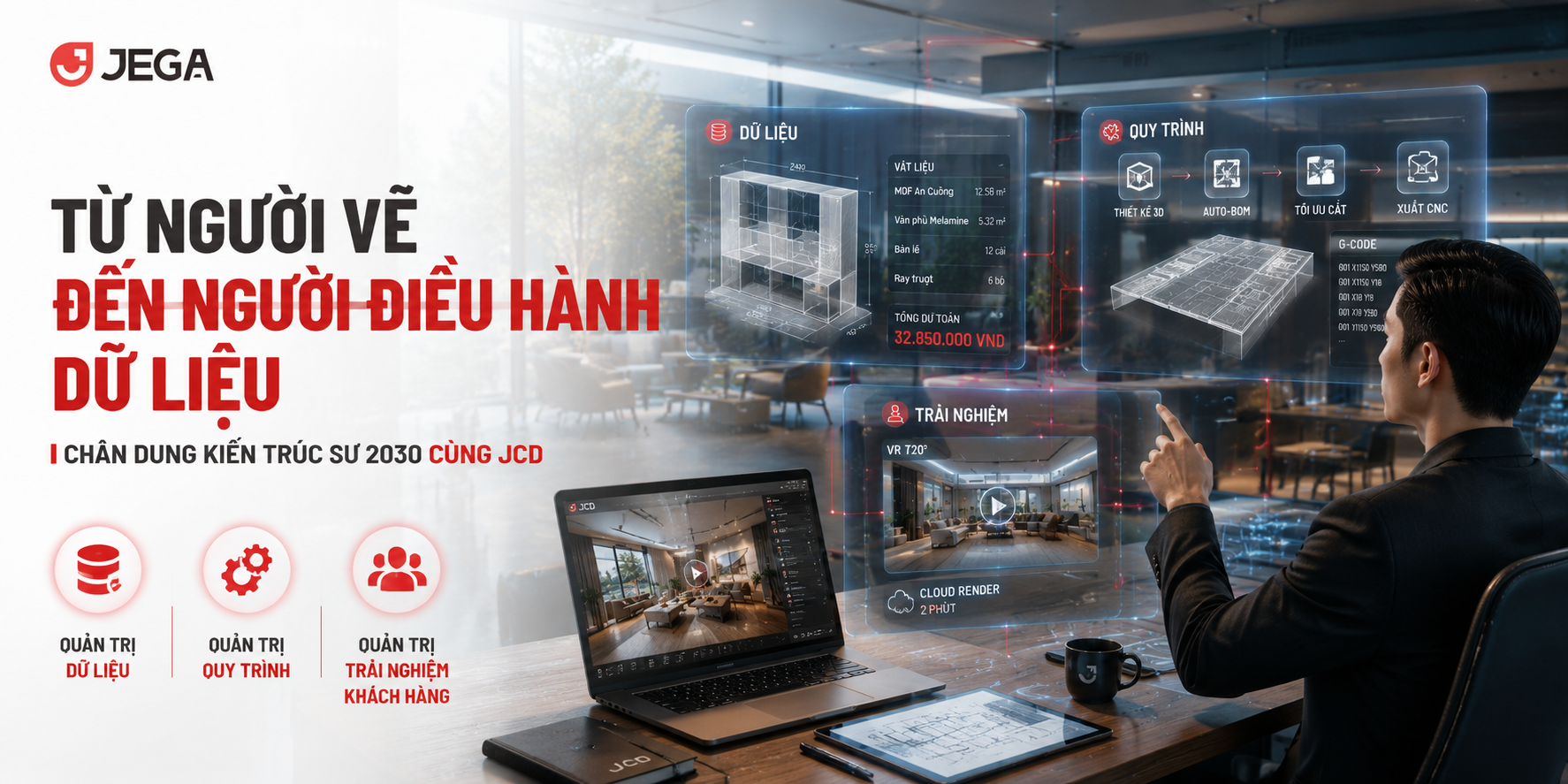 Từ Người Vẽ Đến Người Điều Hành Dữ Liệu: Chân Dung Kiến Trúc Sư 2030 Cùng JCD