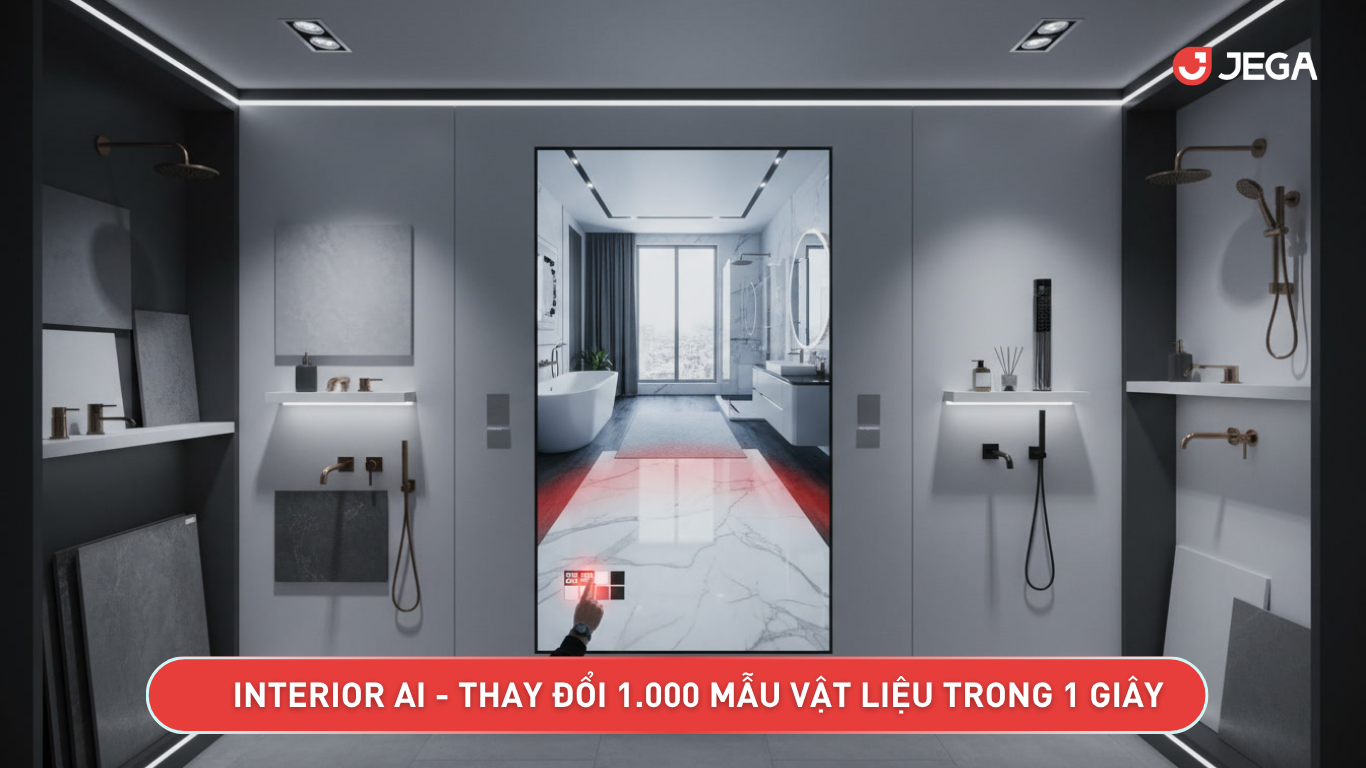 InteriorAI: Giải pháp tăng tỷ lệ chốt đơn đột phá cho Showroom Gạch ốp lát & Thiết bị vệ sinh