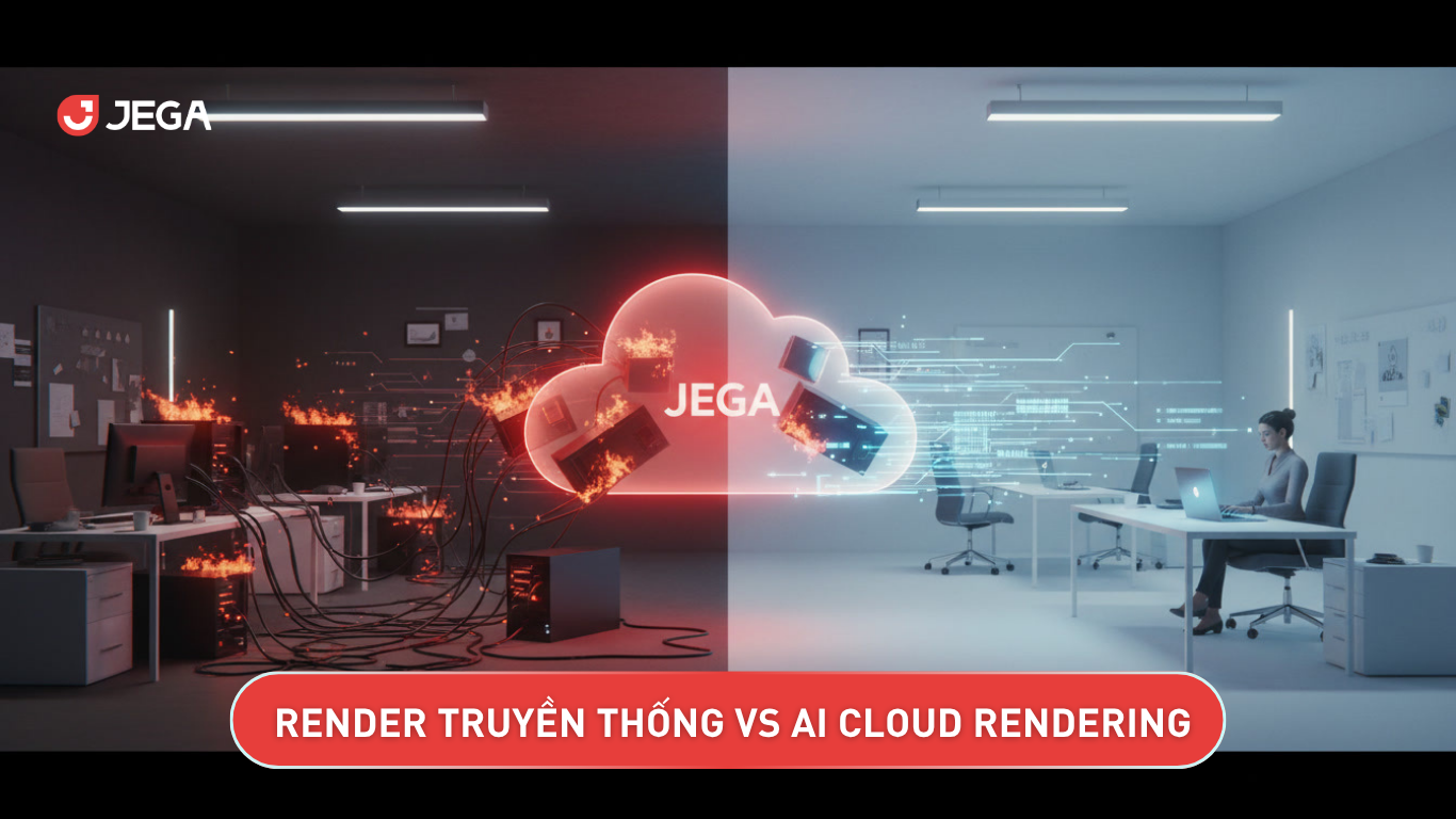 Toàn cảnh cuộc cách mạng hiệu suất: AI Cloud Rendering và 3D Rendering truyền thống – Đâu là bài toán kinh tế tối ưu?